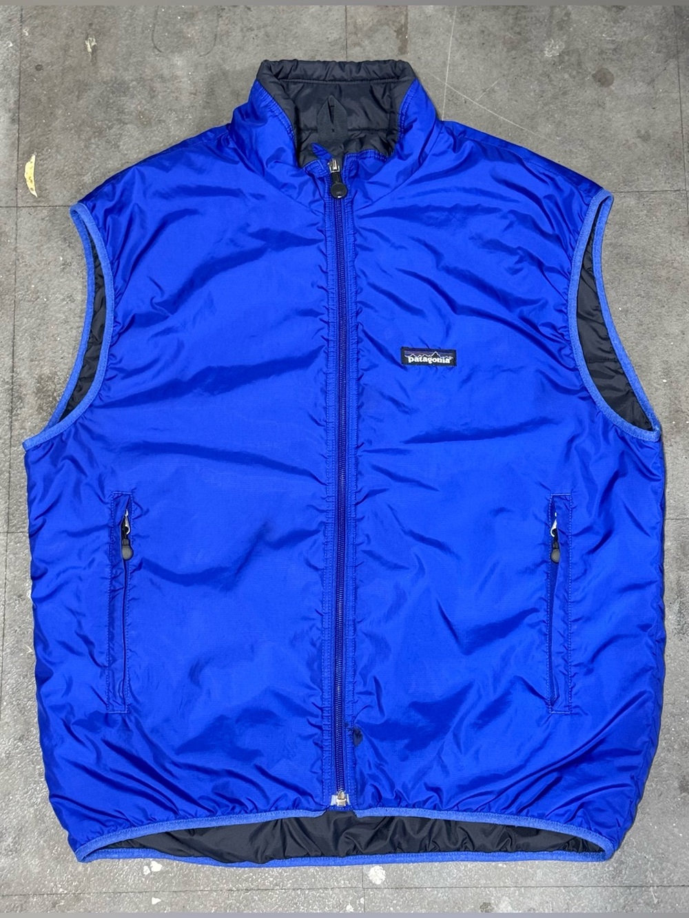 Vintage 90s Patagonia Micro Puff Puffball Insulated Puffer Vest Mens Sz M Blue